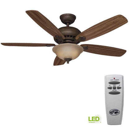 Hampton Bay Southwind 52 in. LED Indoor Venetian Bronze Ceiling Fan