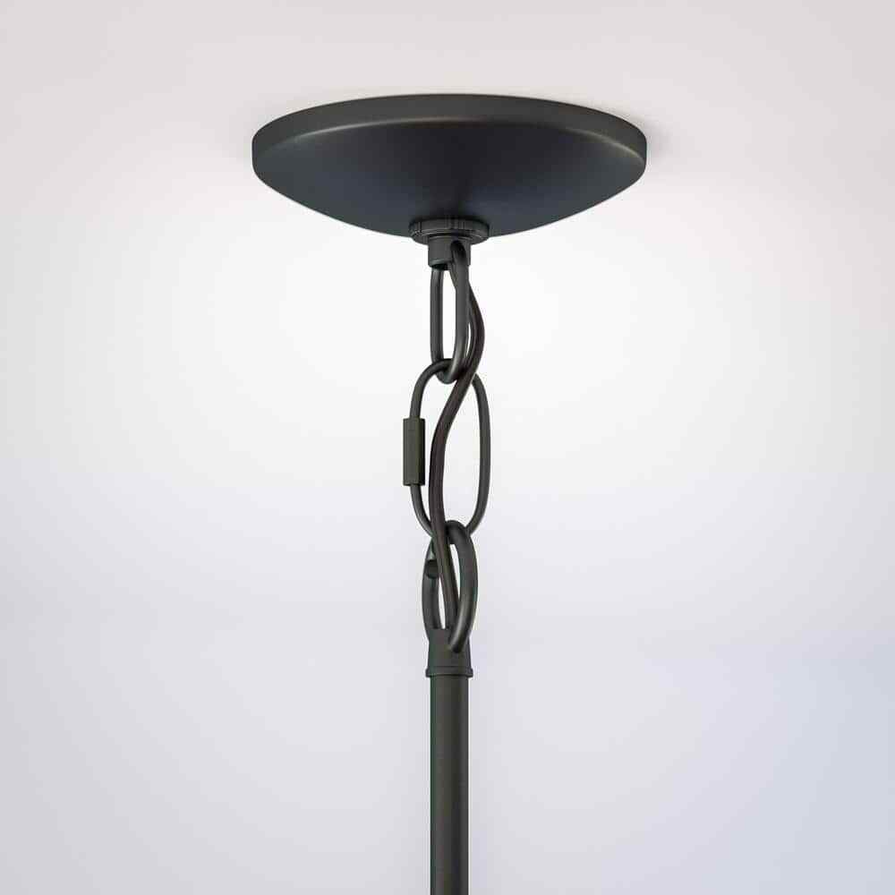 Hampton Bay Stratton 1-Light Black Mini Pendant with No Shade HDP00006