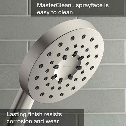 KOHLER Viron Dual Fixed and Handheld Shower Head in Vibrant Brushed Nickel