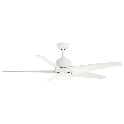 Hampton Bay Mena 54 in. White LED Indoor/Outdoor Matte White Ceiling Fan