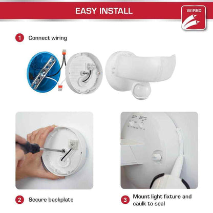 Defiant MaxDetect Motion Wired 2-Head Dusk-to-Dawn LED Security Flood Light