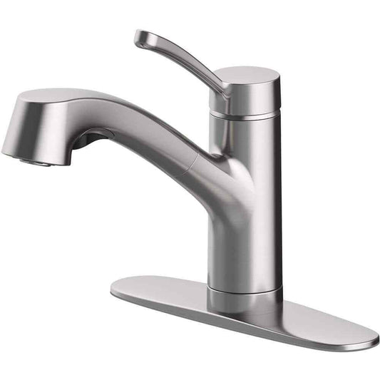 Glacier Bay McKenna 1-Handle Pull Out Sprayer Kitchen Faucet in Stainless Steel