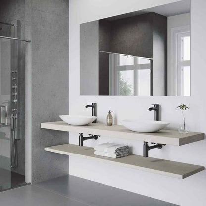 VIGO Niko Single Handle Single-Hole Bathroom Vessel Faucet in Matte Black