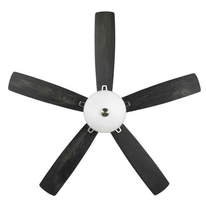 Hampton Bay Melrose 52 in Indoor LED Brushed Nickel Hugger Dry Rated Ceiling Fan