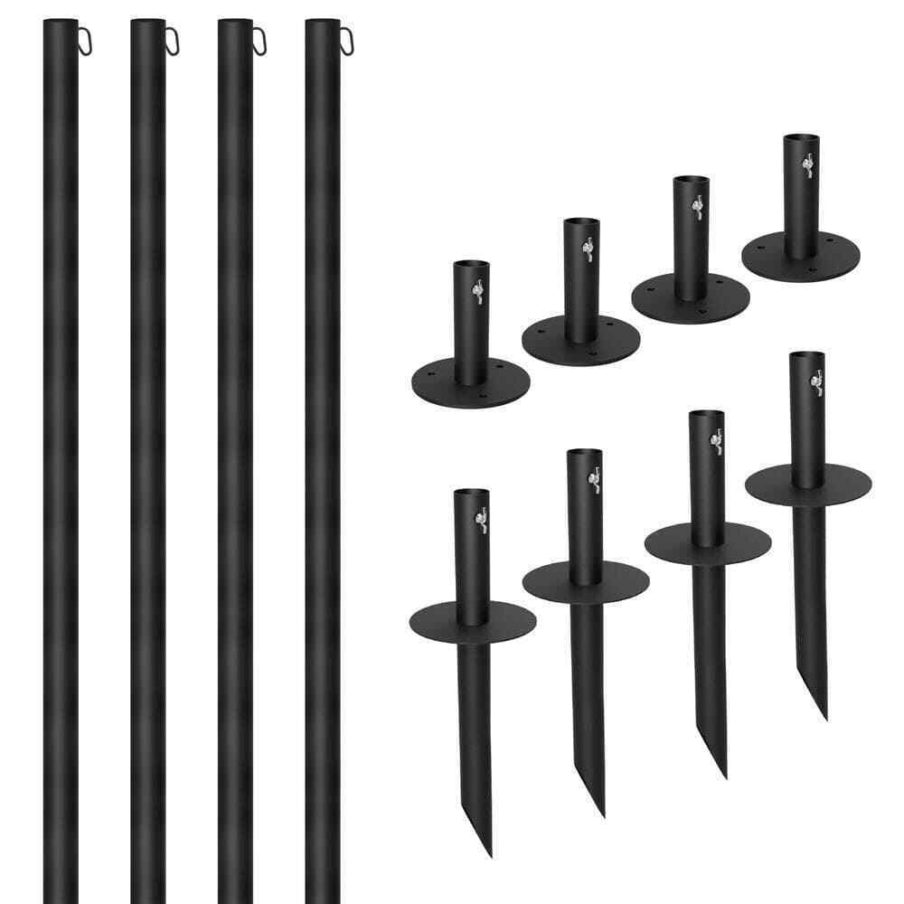 EXCELLO GLOBAL PRODUCTS Four 10 ft. String Light Poles EGP-HD-0361
