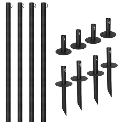 EXCELLO GLOBAL PRODUCTS Four 10 ft. String Light Poles EGP-HD-0361