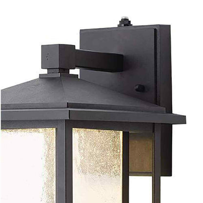 Home Decorators Mauvo Canyon Black Dusk to Dawn LED Outdoor Wall Light