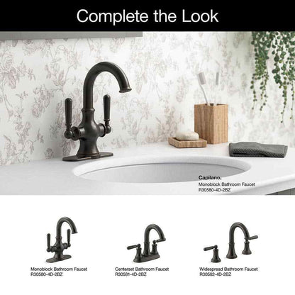 KOHLER Capilano Monoblock 2-Handle Single Hole 4 in. Centerset Bathroom Faucet