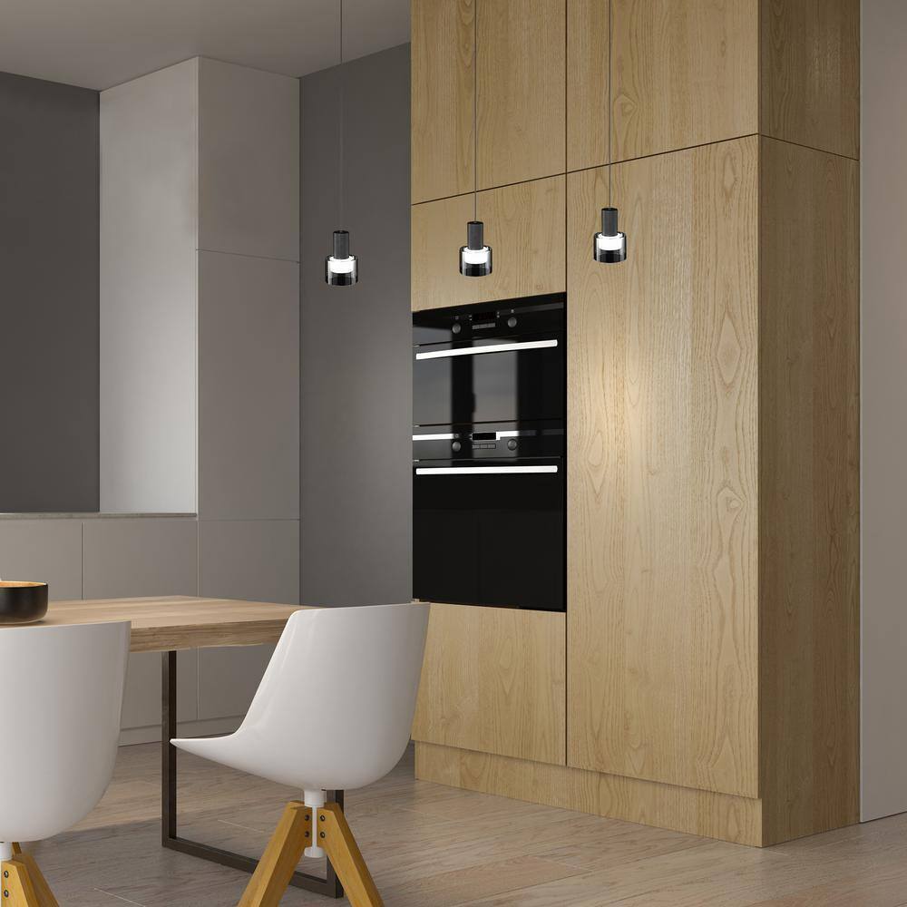 Eglo Molineros 28 in. W x 8.2 in. H 3-Light Black Kitchen Island Pendant