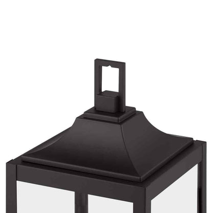Home Decorators Havenridge Matte Black Outdoor Post Light w/ Clear Glass 1-Pack