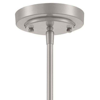 Hampton Bay Pavlen 1-Light Brushed Nickel Contemporary Hanging Mini Pendant