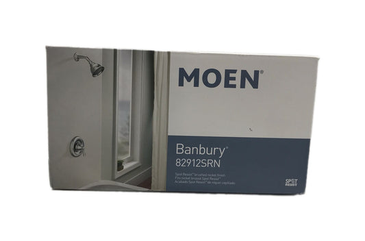 MOEN Banbury Shower Faucet 1.75 GPM Spot Resist Brushed Nickel Valve Included