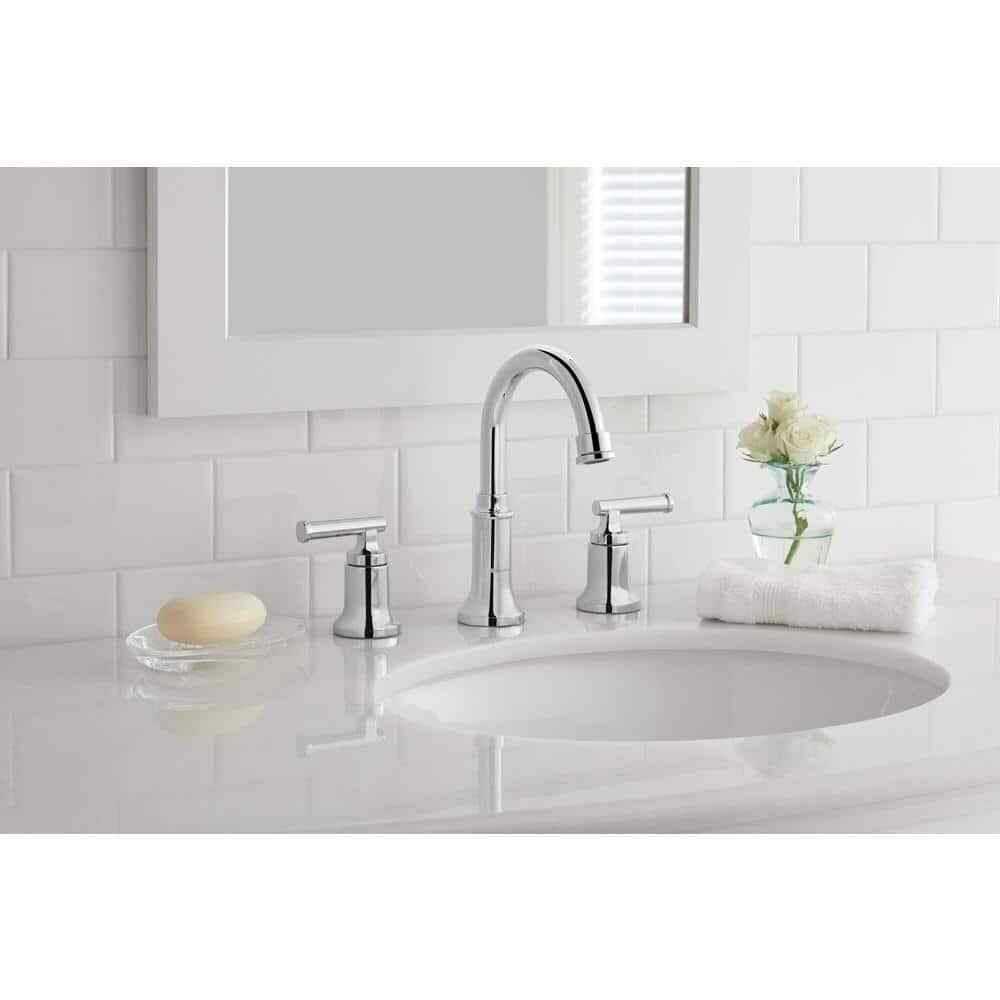 Glacier Bay Oswell 8 in. Widespread Double-Handle High-Arc Bathroom Faucet