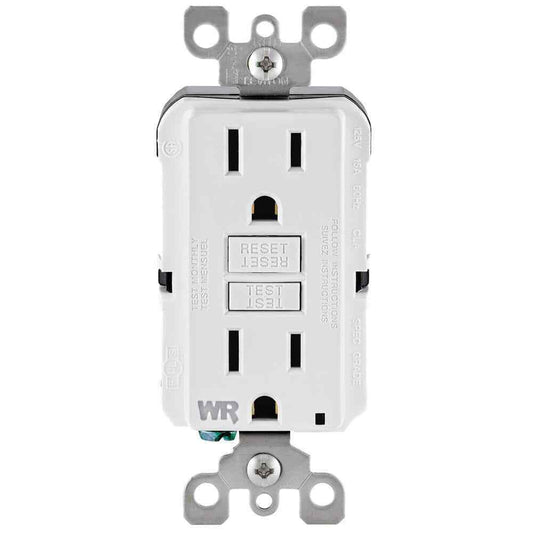 Leviton 15 Amp 125-Volt Self-Test GFCI Duplex Outlet White. 3-Pack