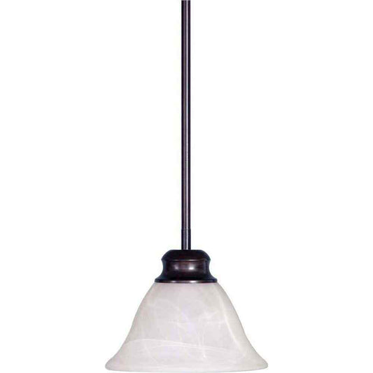 Volume Lighting Troy 1-Light Antique Bronze Mini Pendant Hanging Light Fixture