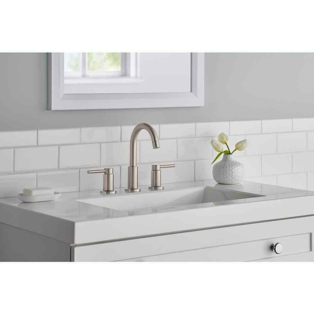 Glacier Bay Dorind 8 in. Widespread 2-Handle Bathroom Faucet Brushed Nickel