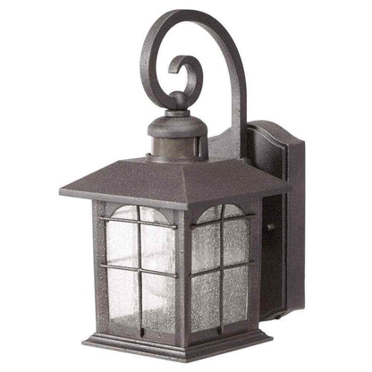 Home Decorators Brimfield Motion-Sensing Aged Iron Outdoor  Wall Sconce