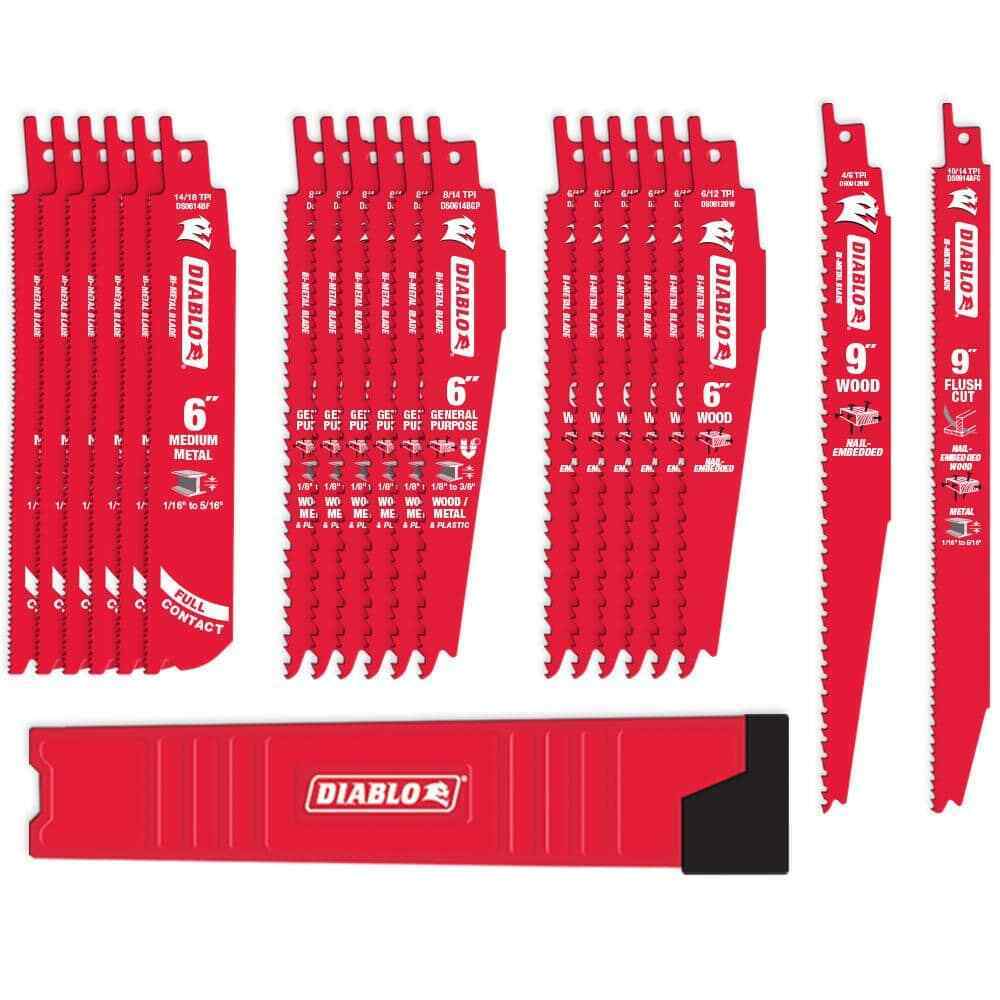 DIABLO Bi-Metal Reciprocating Saw Blade Set 20-Piece DS0020SPC2