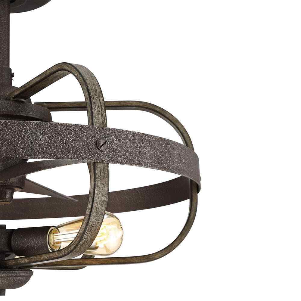 Home Decorators Keowee 23 in Indoor/Outdoor Black Iron Coastal Caged Ceiling Fan