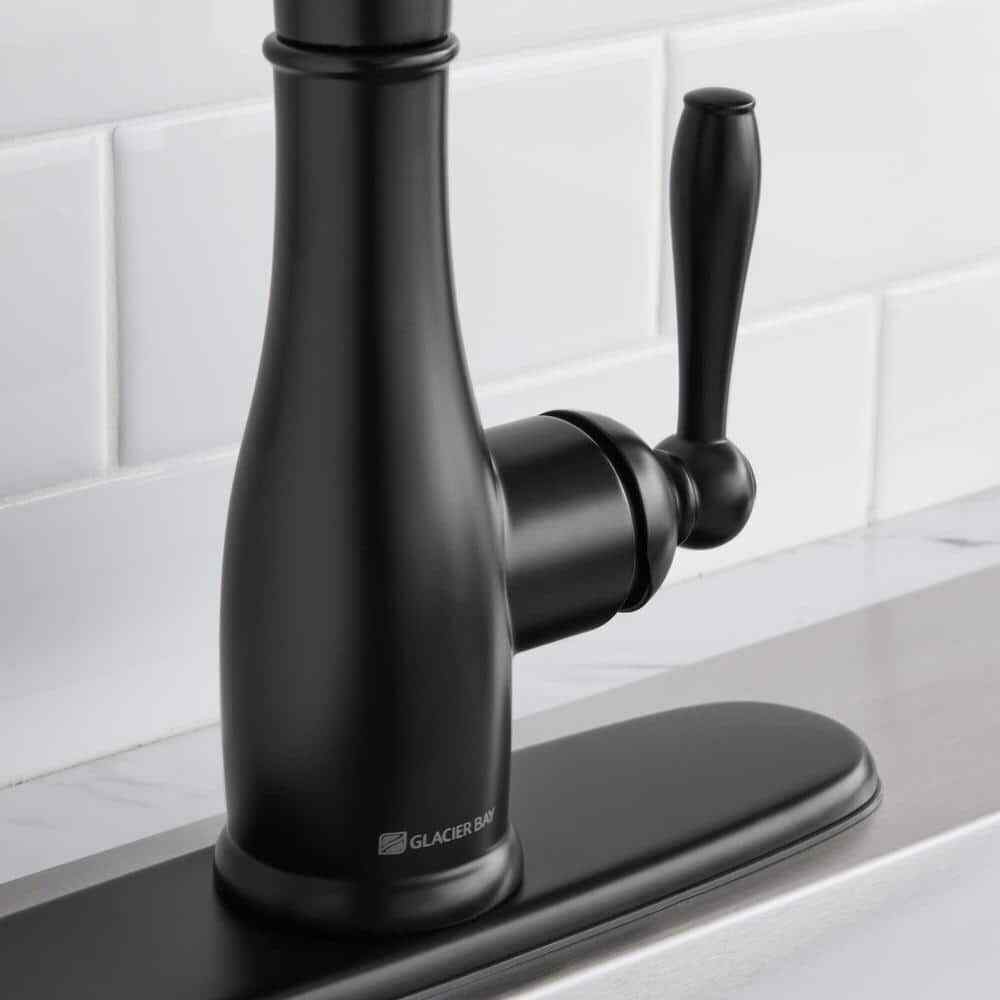 Glacier Bay Mandouri Single-Handle Spring Neck Pull-Down Sprayer Kitchen Faucet
