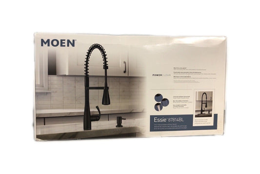 MOEN Essie Spring Single-Handle Pull-Down Sprayer Kitchen Faucet Matte Black