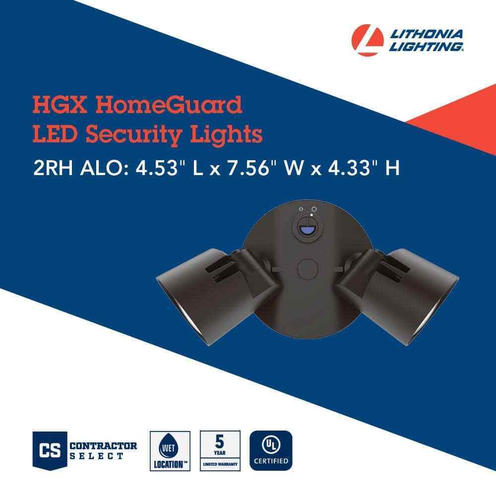 Lithonia Lighting Contractor Select HGX Dark Bronze Integrated LED Flood Light