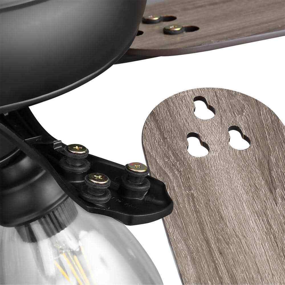 Hampton Bay Rockport 52 in. LED Matte Black Ceiling Fan 91854