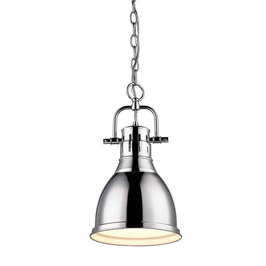 Golden Lighting Duncan Collection 1-Light Chrome Mini Pendant