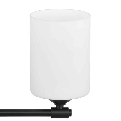 Hampton Bay Darlington Matte Black Vanity Light w/ Frosted Opal Glass Shades