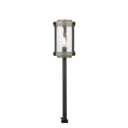 Hampton Bay Collier Low Voltage Gray Wood Outdoor Landscape Path Light