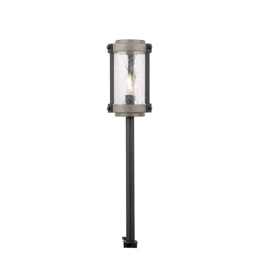 Hampton Bay Collier Low Voltage Gray Wood Outdoor Landscape Path Light