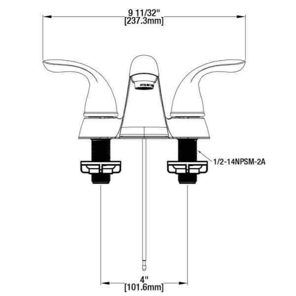 Glacier Bay Builders 4 in. Centerset 2-Handle Low-Arc Bathroom Faucet in Chrome