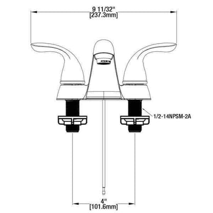 Glacier Bay Builders 4 in. Centerset 2-Handle Low-Arc Bathroom Faucet in Chrome