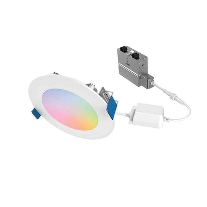 HALO HLB 4 in. Color White Slim Canless Smart Wi-Fi LED Recessed Downlight