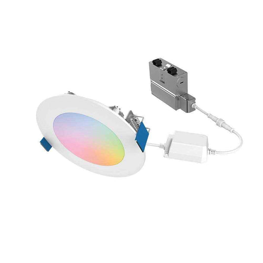 HALO HLB 4 in. Color White Slim Canless Smart Wi-Fi LED Recessed Downlight
