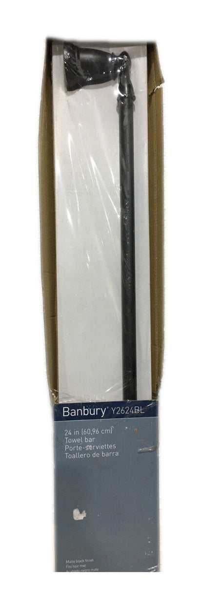 MOEN Banbury 24 in. Towel Bar in Matte Black Y2624BL