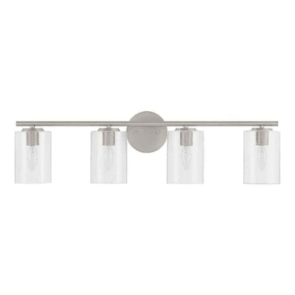 Hampton Bay Champlain 4-Light Brushed Nickel Modern Bathroom Vanity Light