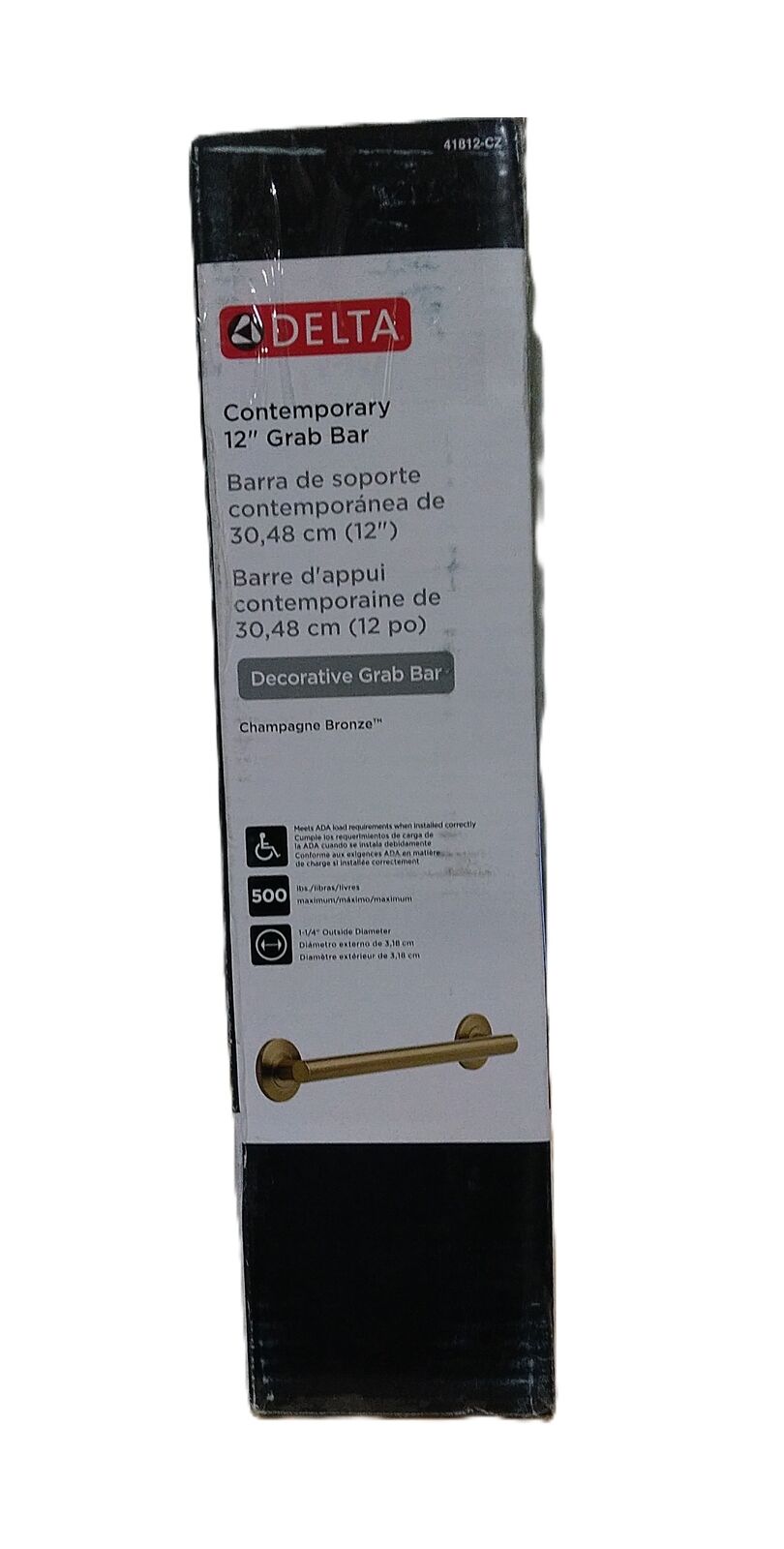 Delta Contemporary  Concealed Screw ADA-Compliant Decorative Grab Bar