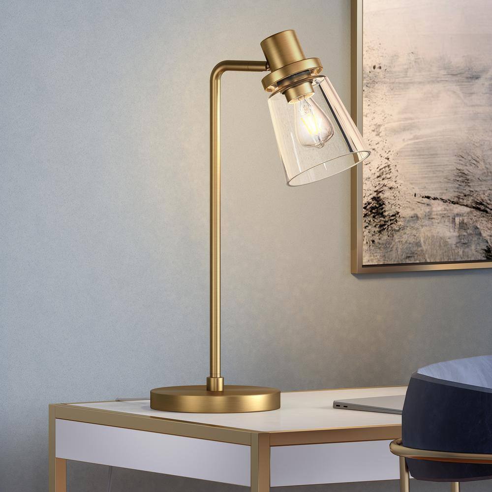 Meyer&Cross Granville 21 in. Brass Table Lamp with Glass Shade TL1020