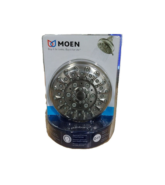 MOEN Banbury 5-Spray 4 in. Single Wall Mount Fixed Shower Head