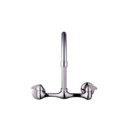 Glacier Bay Builders Double-Handle Wall Mount Standard Kitchen Faucet Chrome