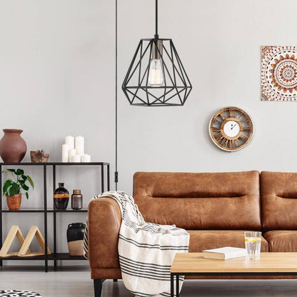Globe Electric Dawson 1-Light Dark Bronze Plug-In or Hardwire Pendant Lighting