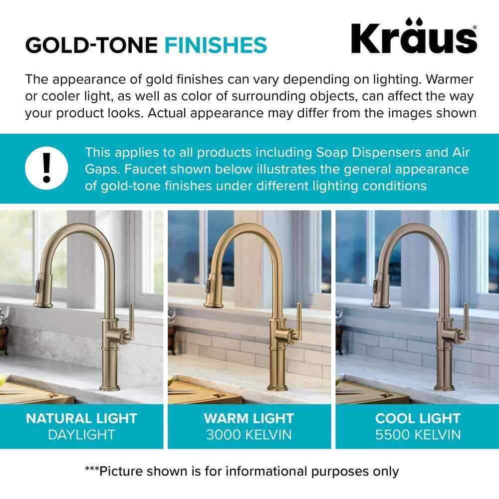 KRAUS Single Handle 18-Inch Pull Down Kitchen Faucet w/ Dual Function Sprayhead