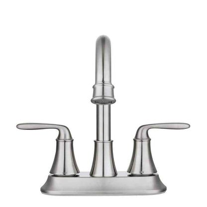 Glacier Bay Sadira 4 in. 2-Handle High-Arc Bathroom Faucet in Brushed Nickel