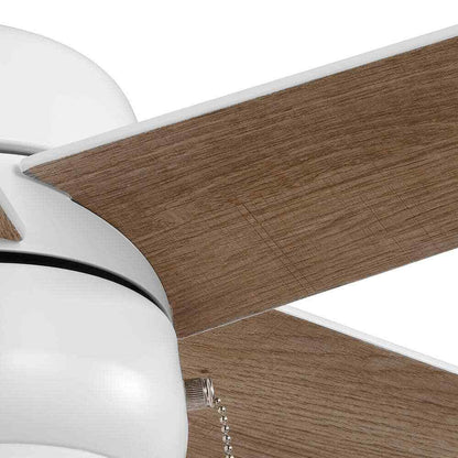 Hampton Bay Mena 44 in. LED Indoor/Outdoor Matte White Ceiling Fan w/ Light Kit