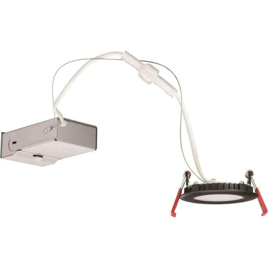 Lithonia Lighting Wafer 3 in. Black Integrated LED Recessed Kit
