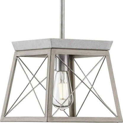 Progress Lighting Briarwood 1-Light Bleached Oak Kitchen Mini-Pendant Hanging
