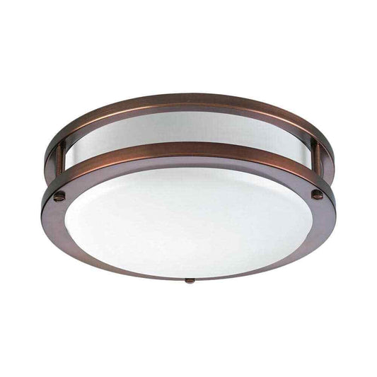 Progress Lighting 10.38 in. 20 -Watt Urban Bronze Integrated LED Flush Mount