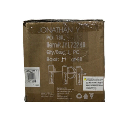 JONATHAN Y Bolha 18 in. 3-Light Brass, Acrylic/Iron Integrated LED Vanity Light