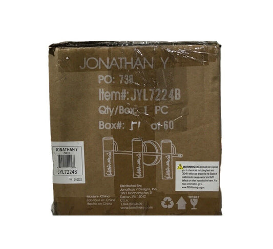 JONATHAN Y Bolha 18 in. 3-Light Brass, Acrylic/Iron Integrated LED Vanity Light